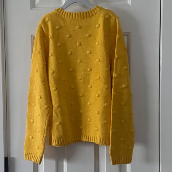 New Classic Prep Girls Elise Popcorn Cardigan Banana Cream Yellow Size 10 - Picture 13 of 15